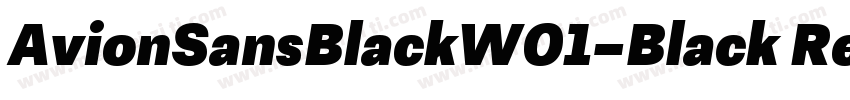 AvionSansBlackW01-Black Regular字体转换